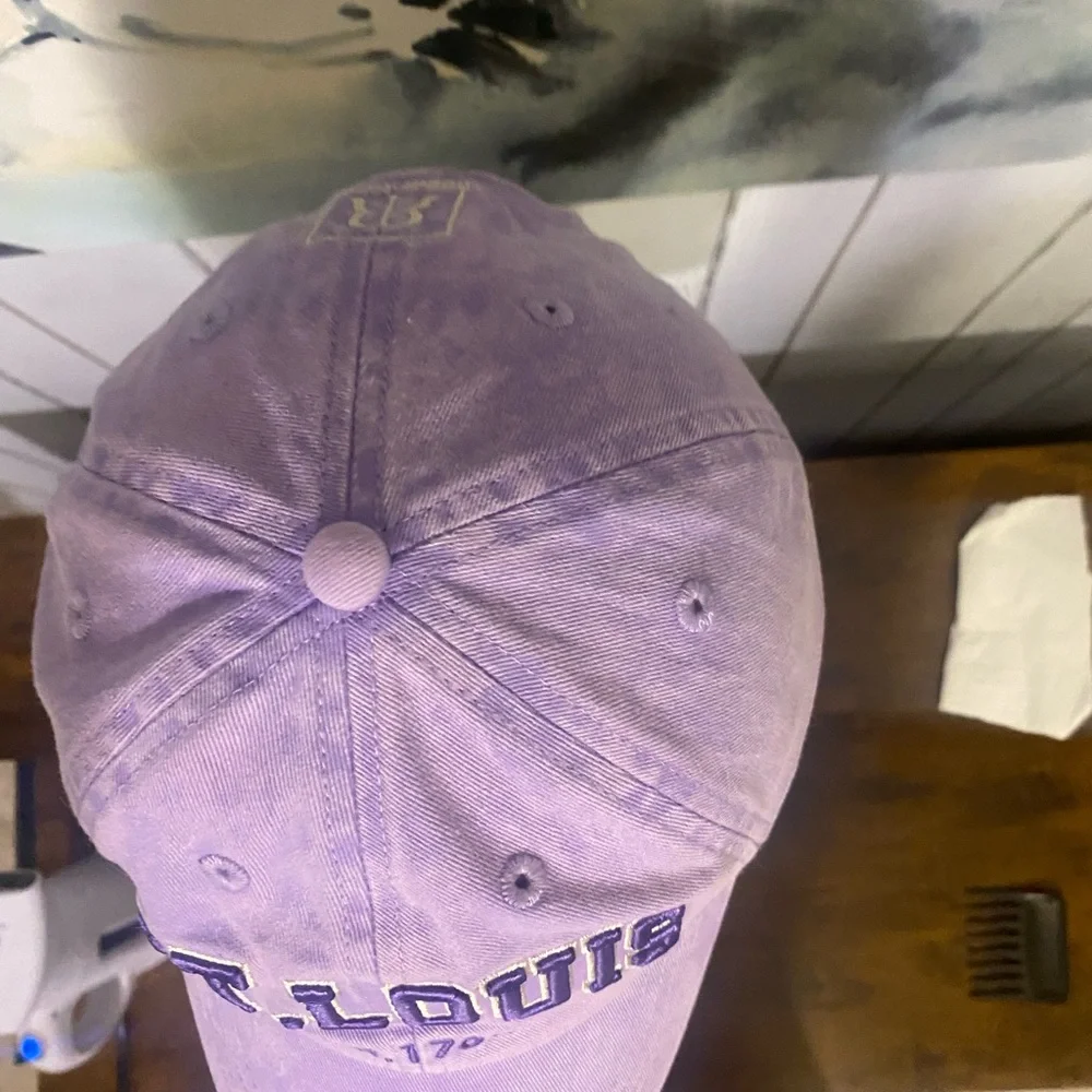 Lavender St. Louis Baseball cap with Velcro tab‎ adjustment.